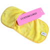 Custom private label microfiber reusable makeup remover cloth with bag